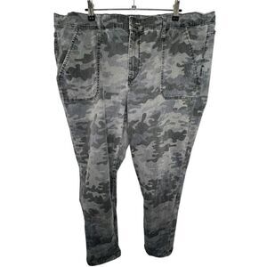 Ava & Viv Black and Grey Stretchy Camo Patterned Jeggings